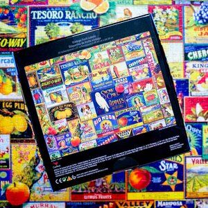 (1,000) Piece 🍋 "Vintage Fruit Labels" 🍋 Jigsaw Puzzle by Cardinal